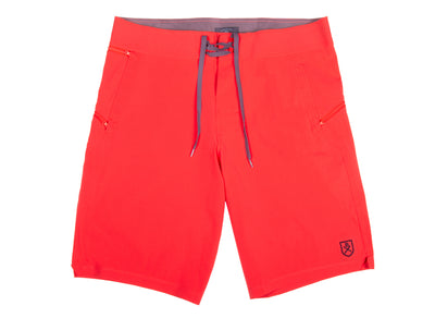 The Spartan Board Shorts -  11" Inseam - Pele Red