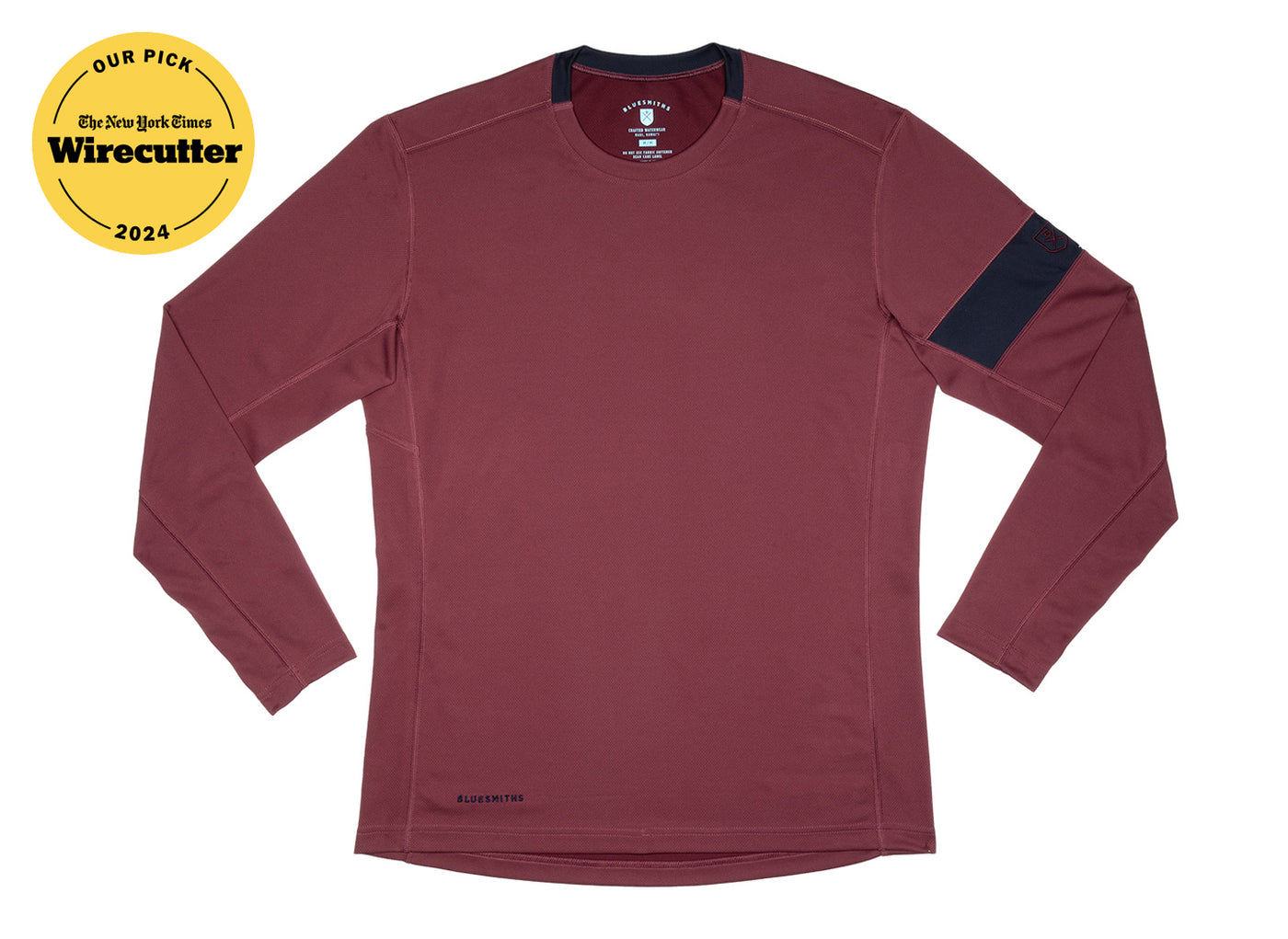 The Kanaha Hydrophobic Shirt for Men - Sunset Red (Rich Navy)