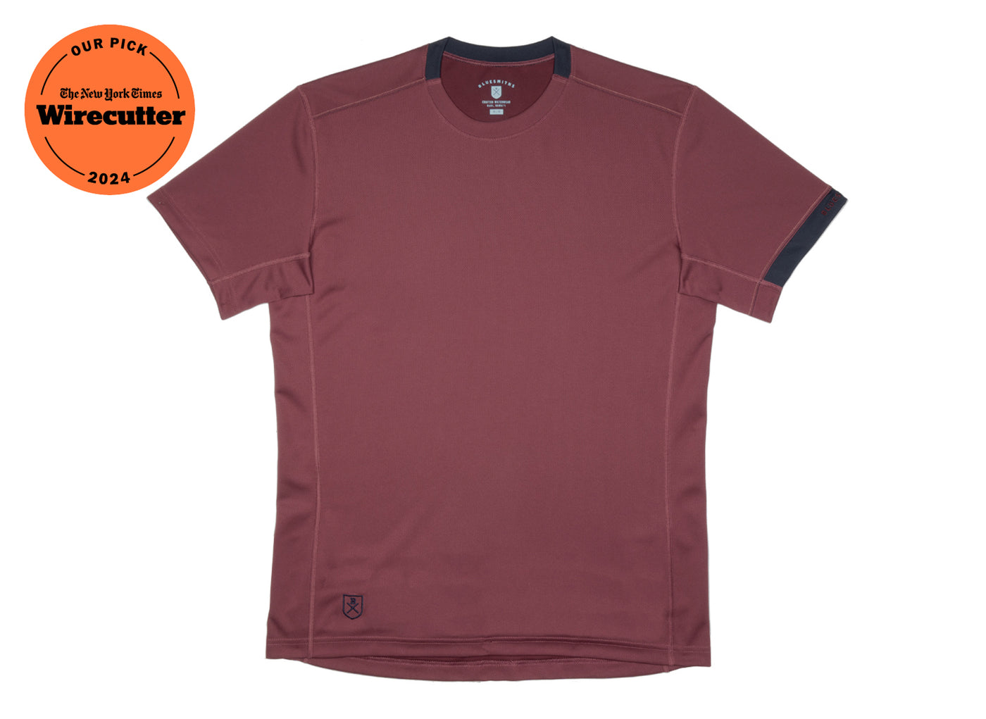 The Lane Hydrophobic Shirt for Men - Sunset Red (Rich Navy)