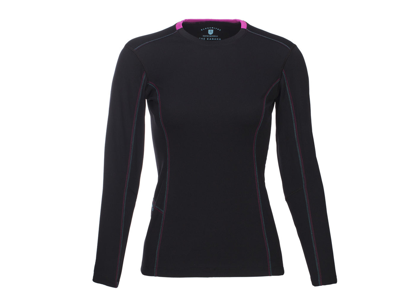 The Kanaha Hydrophobic Shirt for Women - Black (Hibiscus Pink)