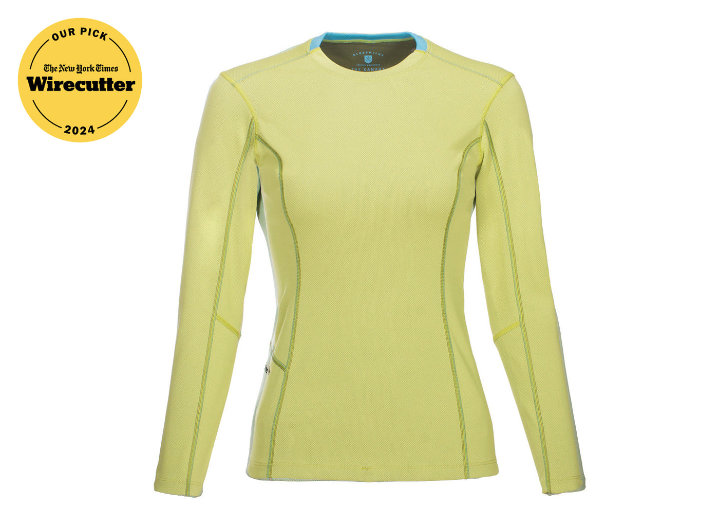 The Kanaha Hydrophobic Shirt for Women - Lime Yellow (Blue Atoll)